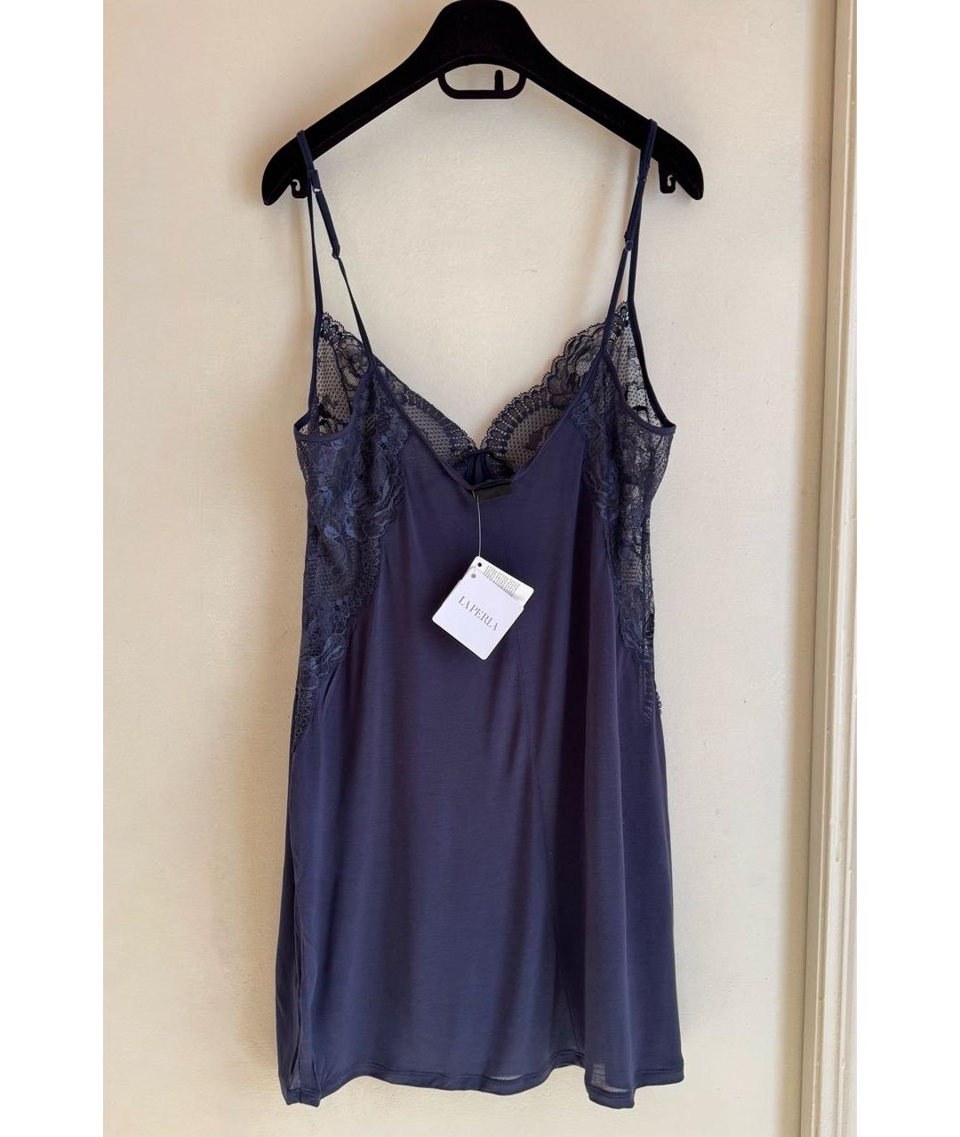 LA PERLA Темно-синяя пижамы и сорочки, фото 5