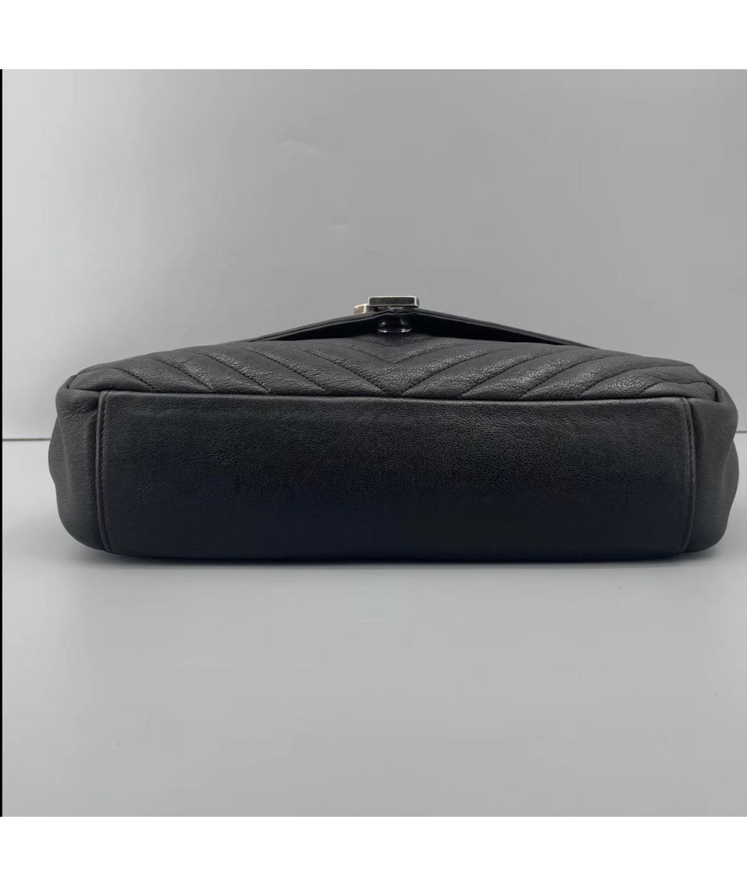 SAINT LAURENT Черная кожаная сумка через плечо, фото 5