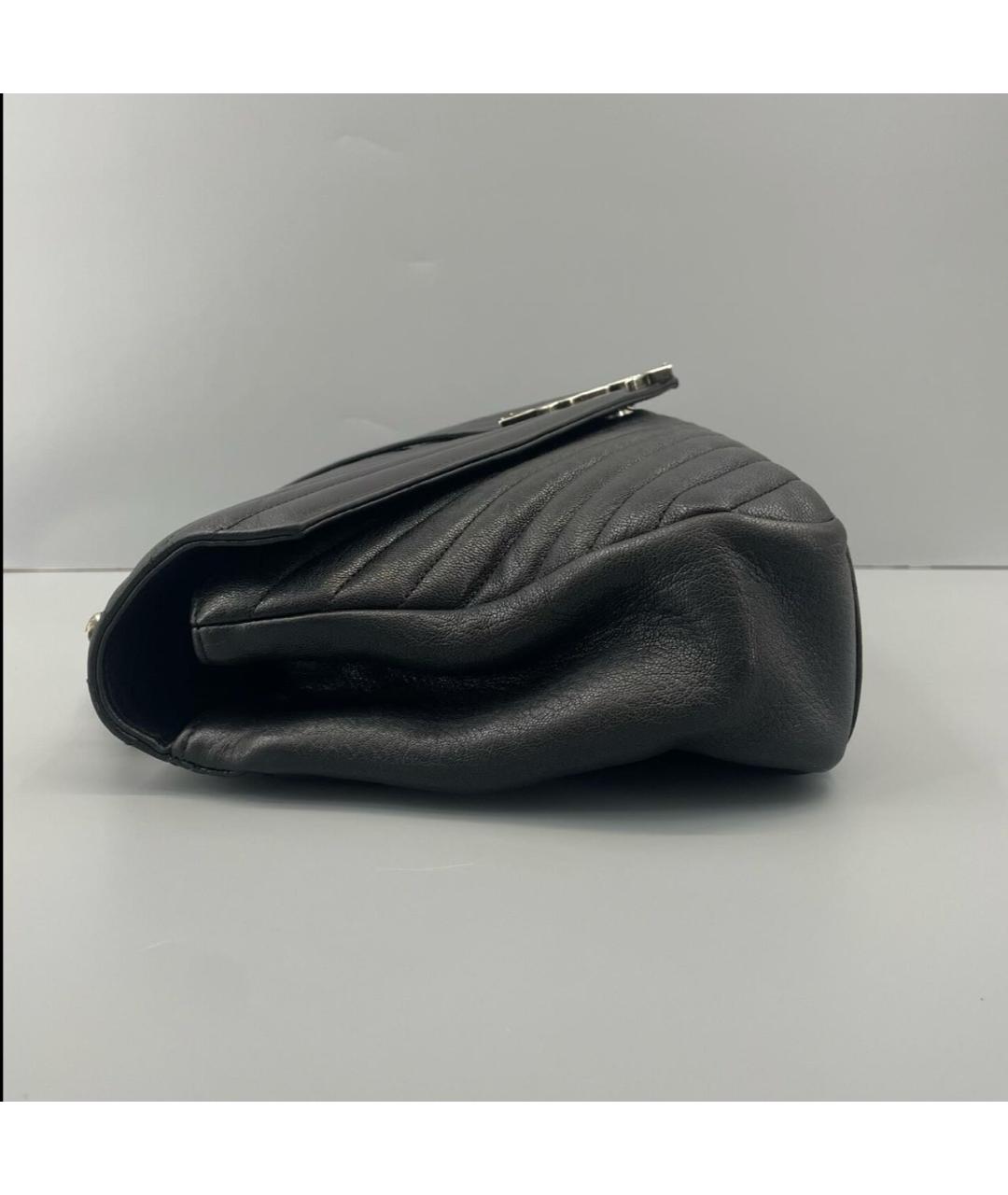 SAINT LAURENT Черная кожаная сумка через плечо, фото 3