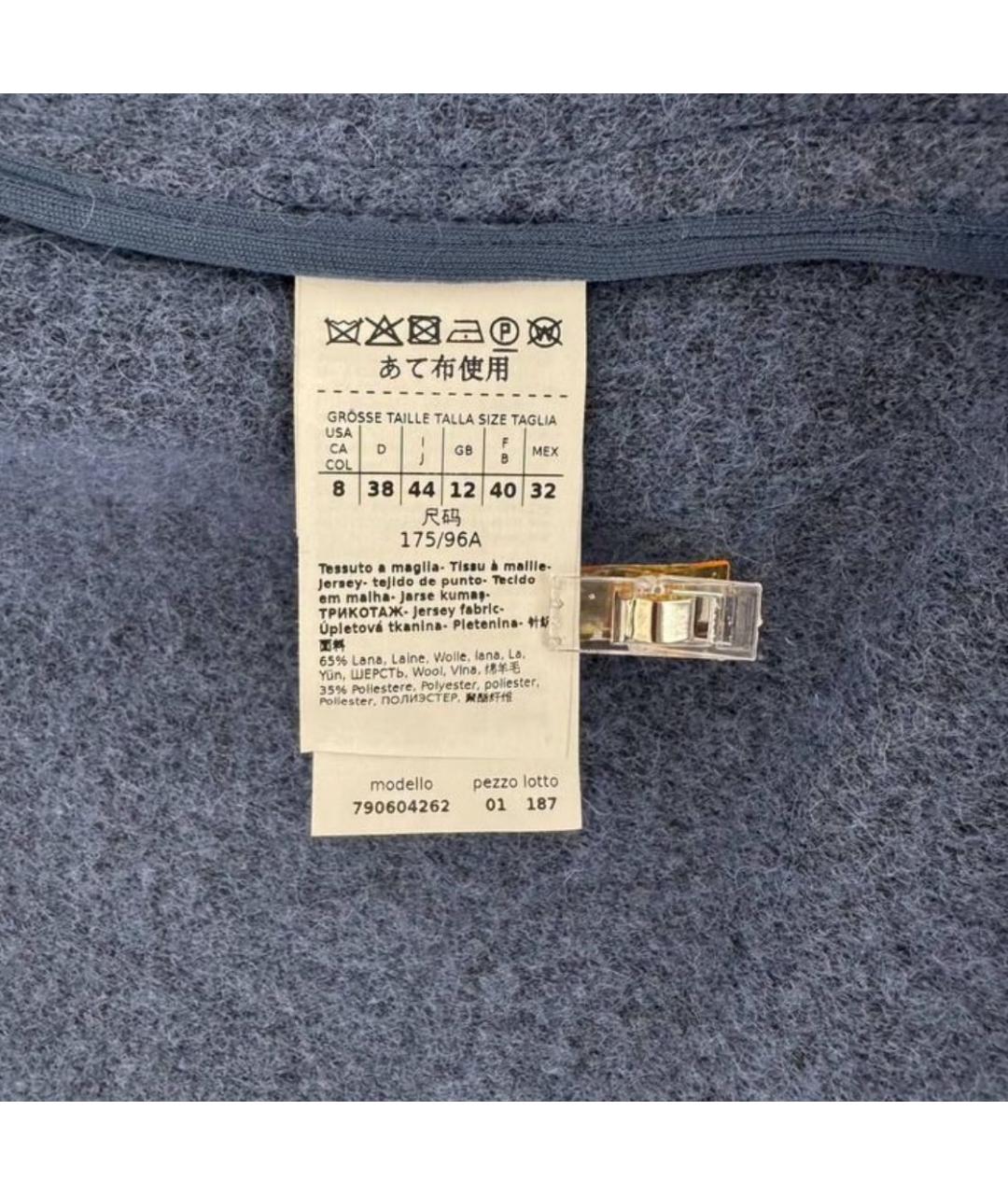 MAX MARA Синее шерстяное пальто, фото 4