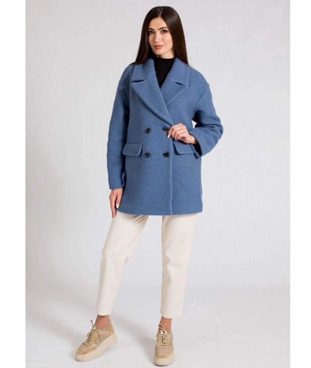 MAX MARA Синее шерстяное пальто, фото 7