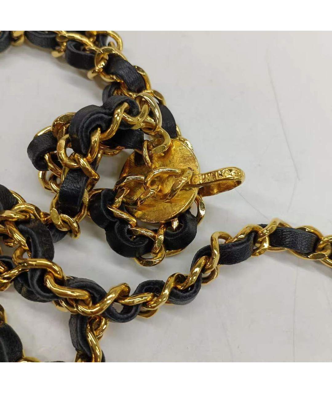 CHANEL Черный кожаный ремень, фото 6