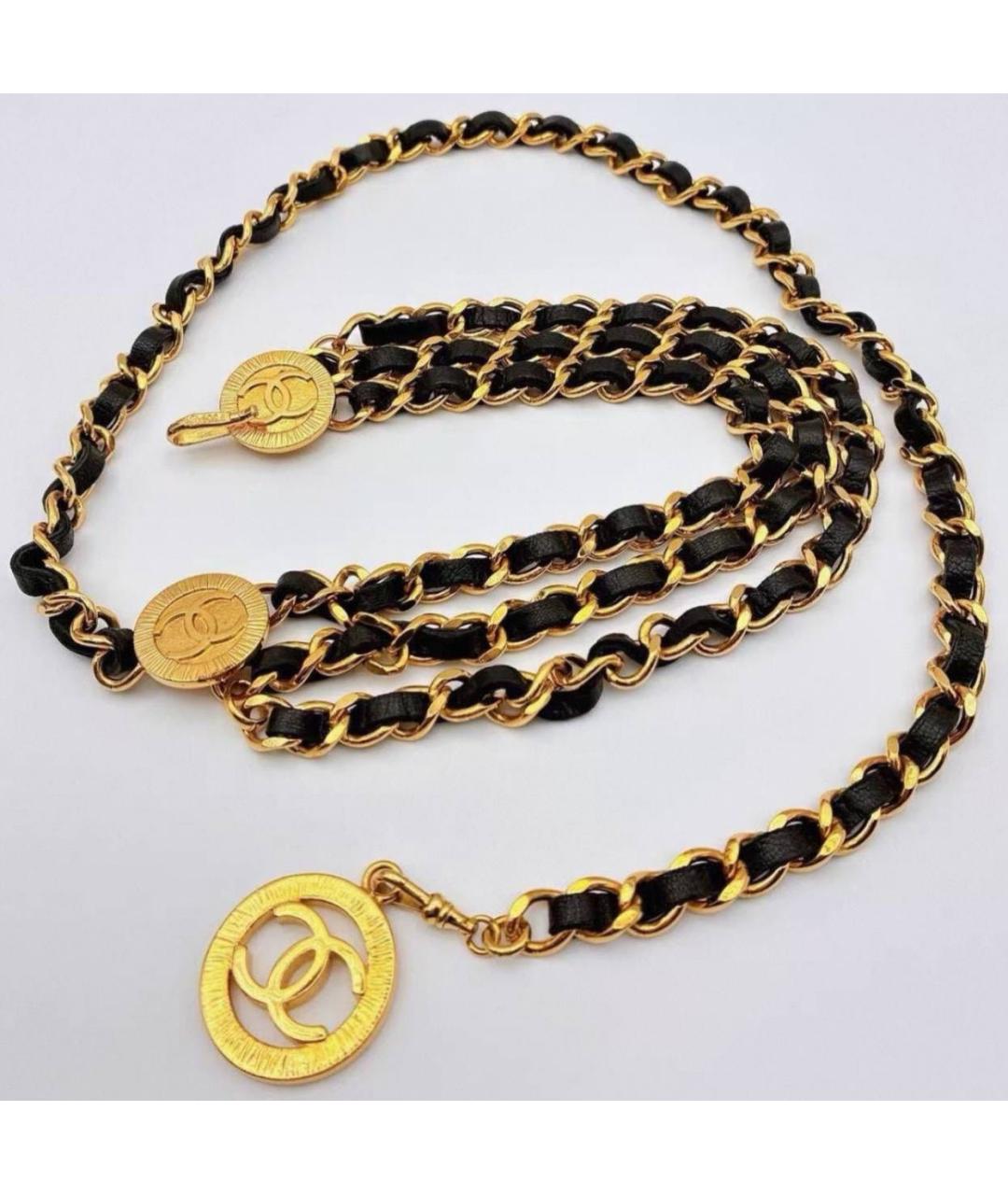 CHANEL Черный кожаный ремень, фото 8