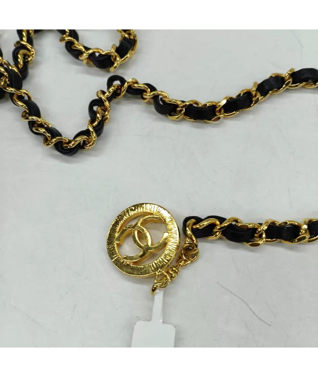 CHANEL Черный кожаный ремень, фото 7