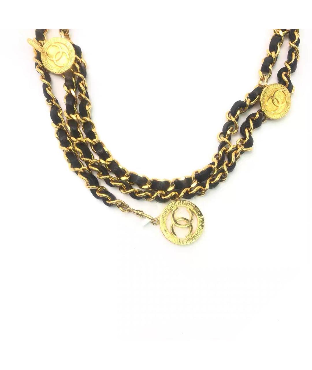 CHANEL Черный кожаный ремень, фото 2