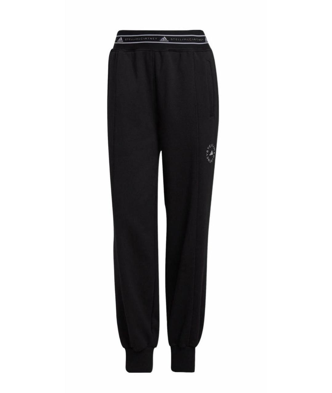 ADIDAS BY STELLA MCCARTNEY Черные хлопковые брюки узкие, фото 1