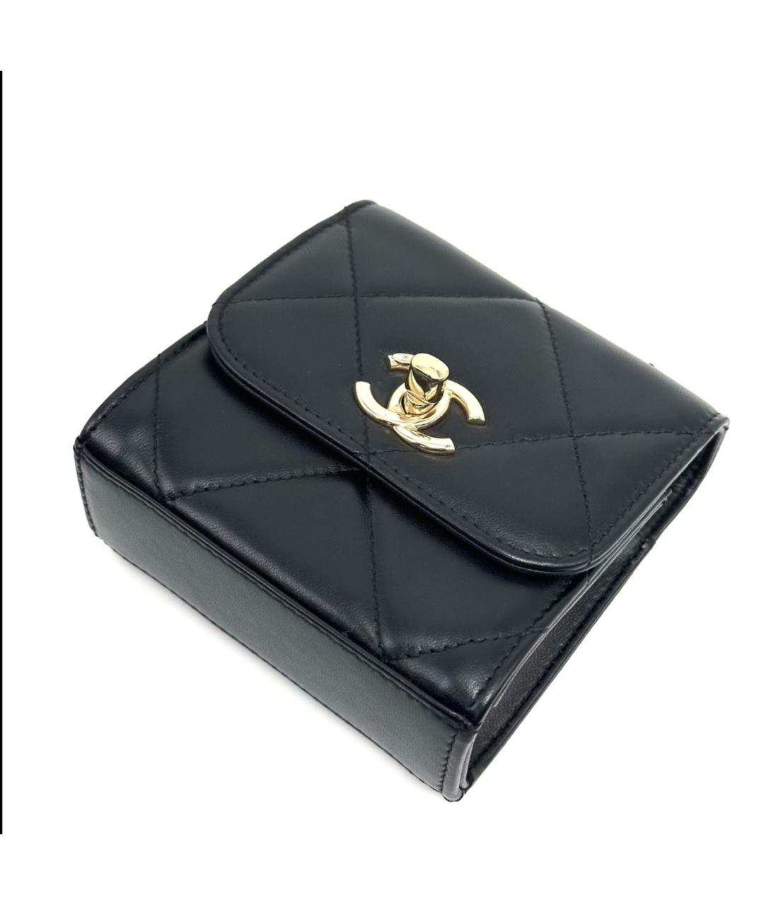 CHANEL Черная кожаная сумка через плечо, фото 4