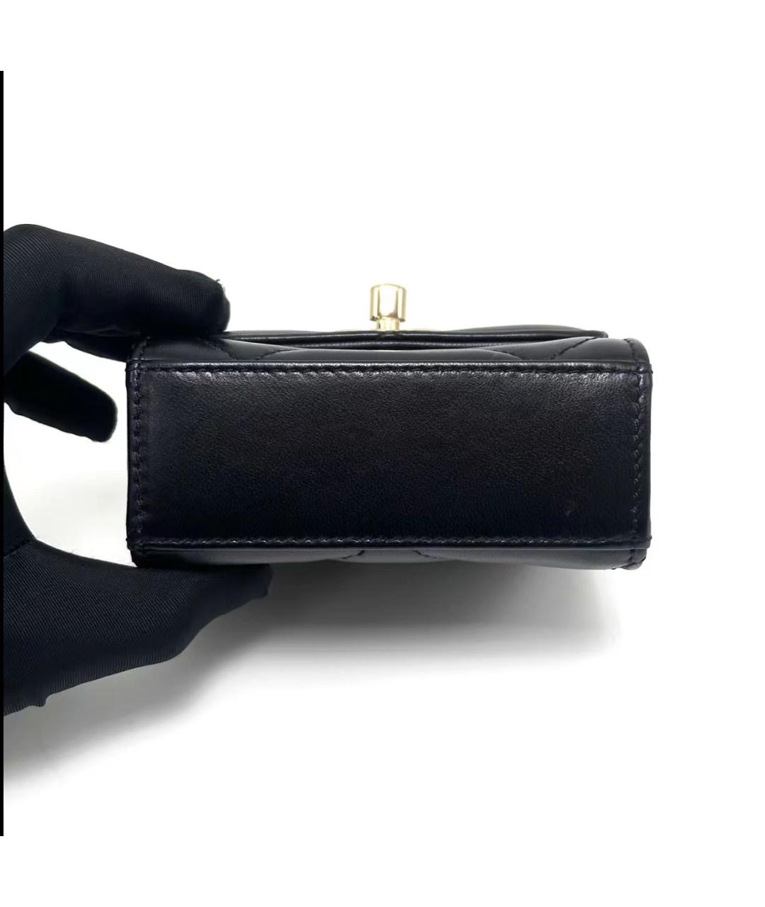 CHANEL Черная кожаная сумка через плечо, фото 5