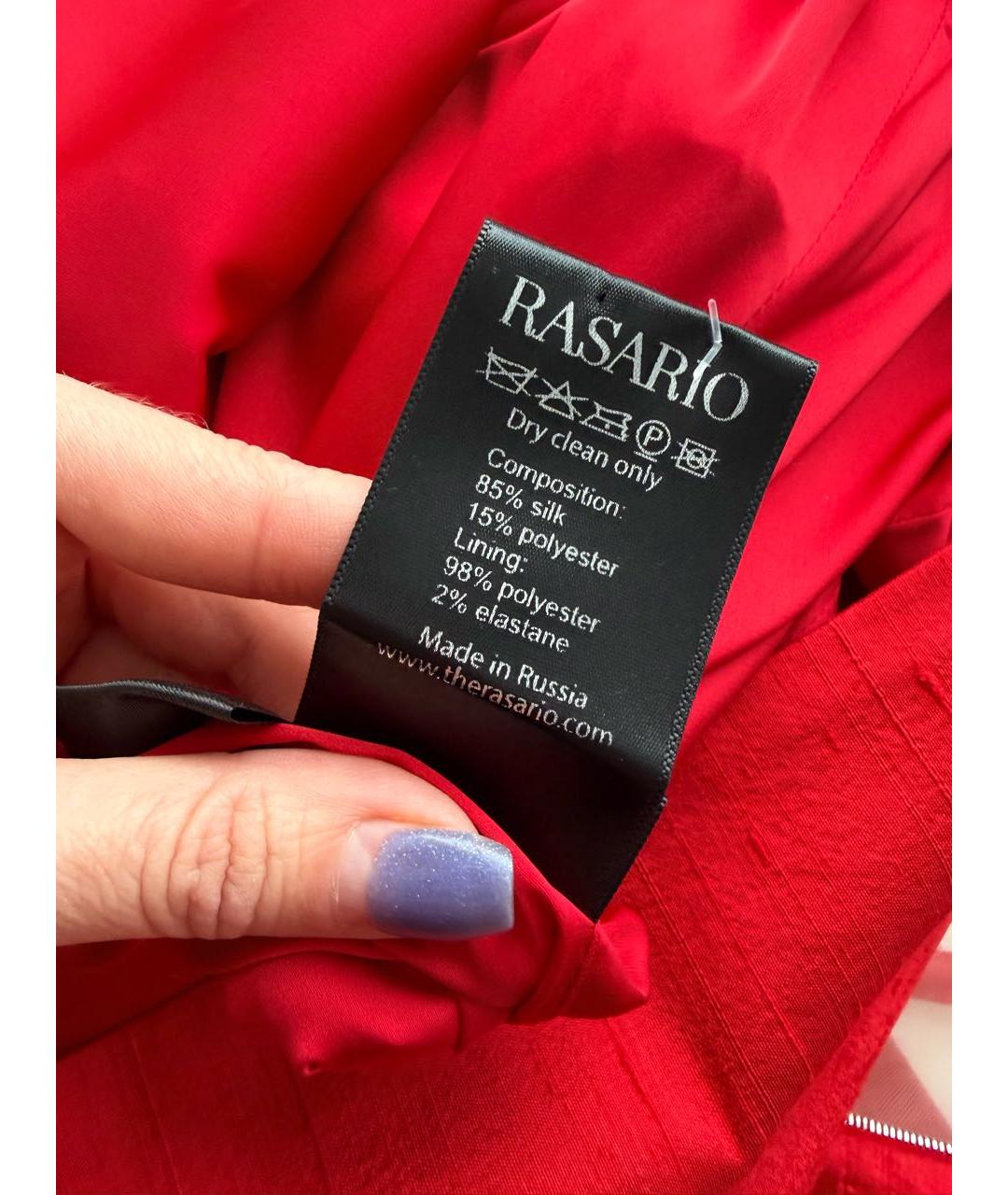 RASARIO Красное шелковое коктейльное платье, фото 6