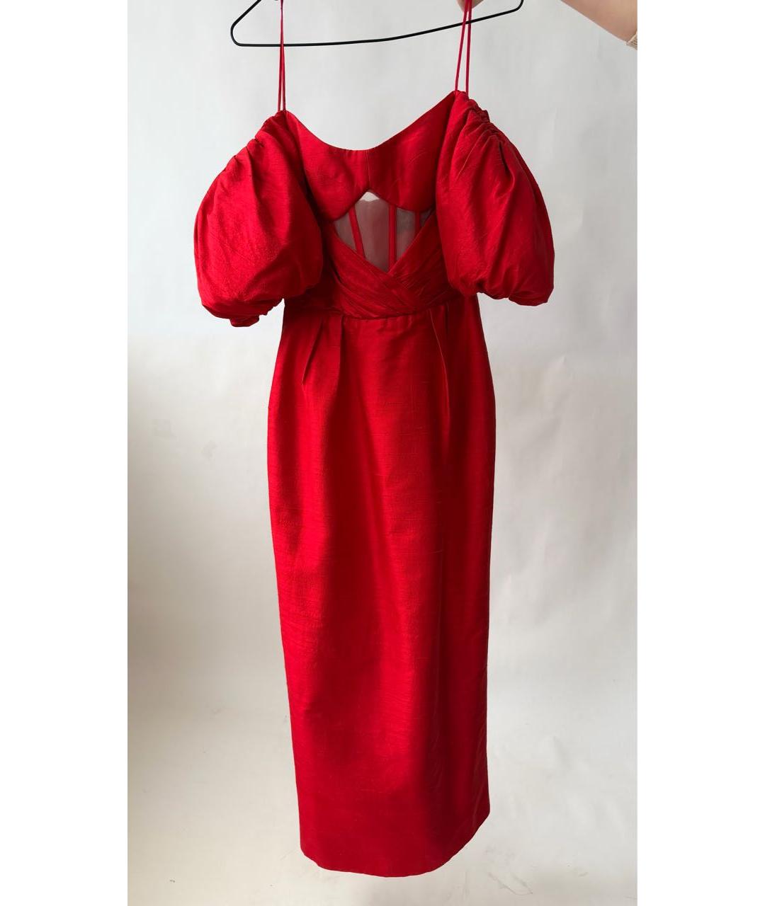 RASARIO Красное шелковое коктейльное платье, фото 7