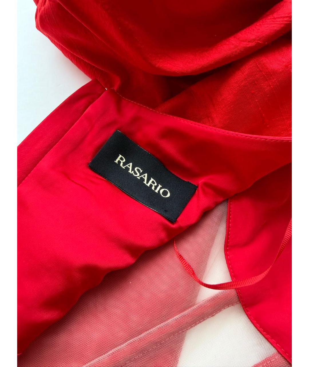 RASARIO Красное шелковое коктейльное платье, фото 4