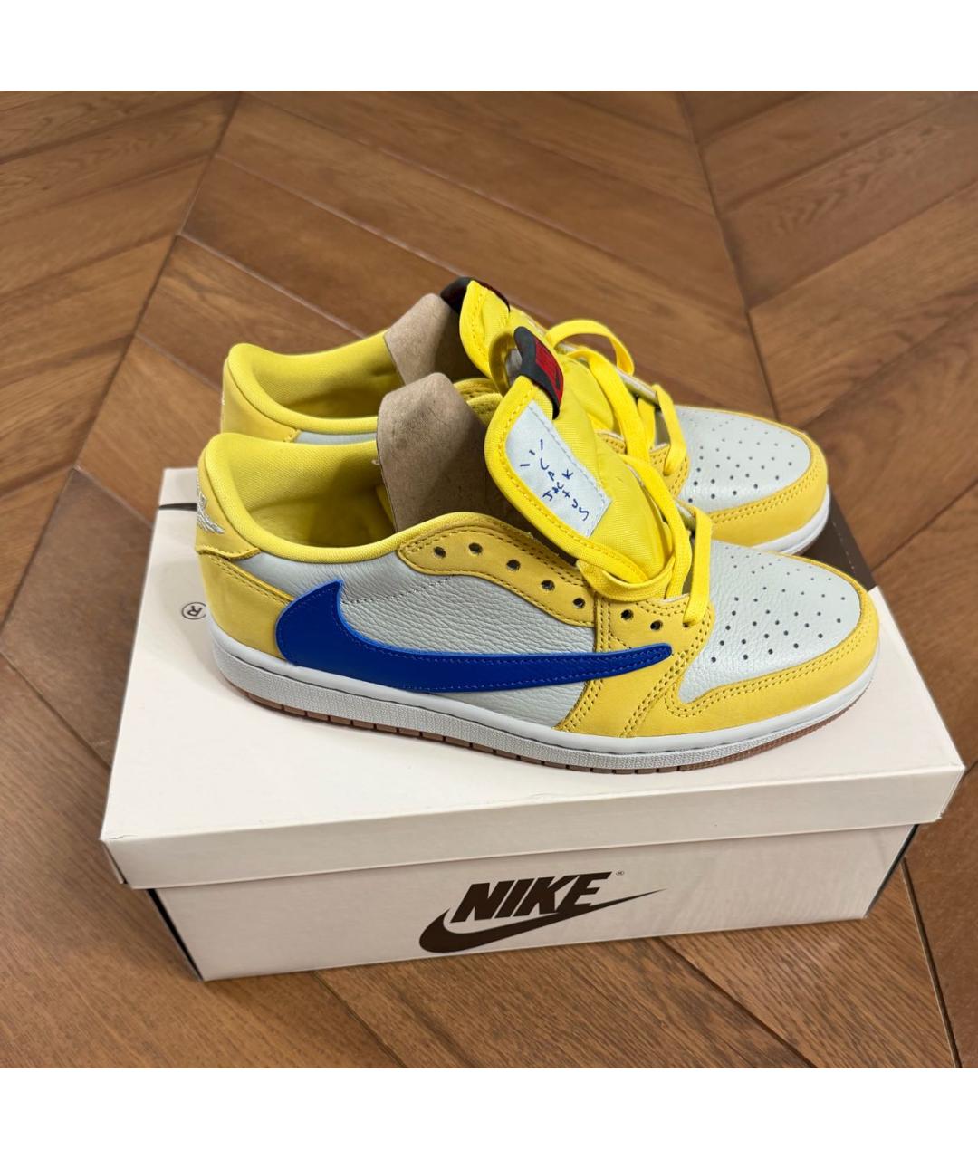 NIKE Желтые кожаные кеды, фото 7