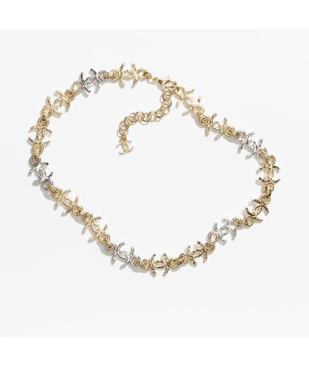 CHANEL Золотое металлическое колье, фото 5