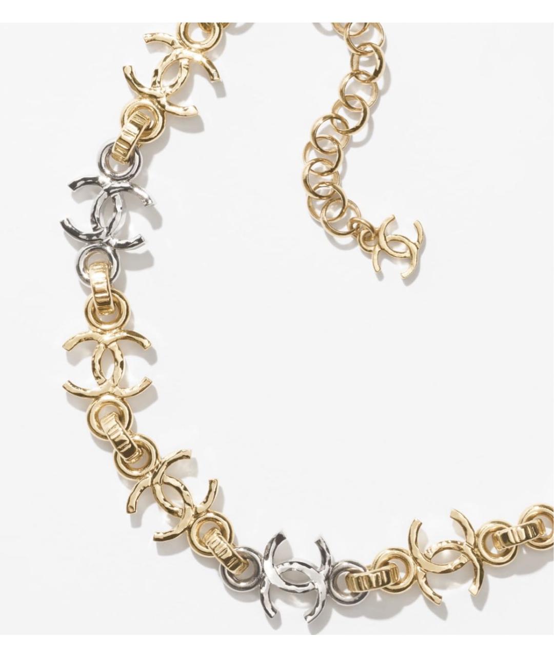 CHANEL Золотое металлическое колье, фото 3