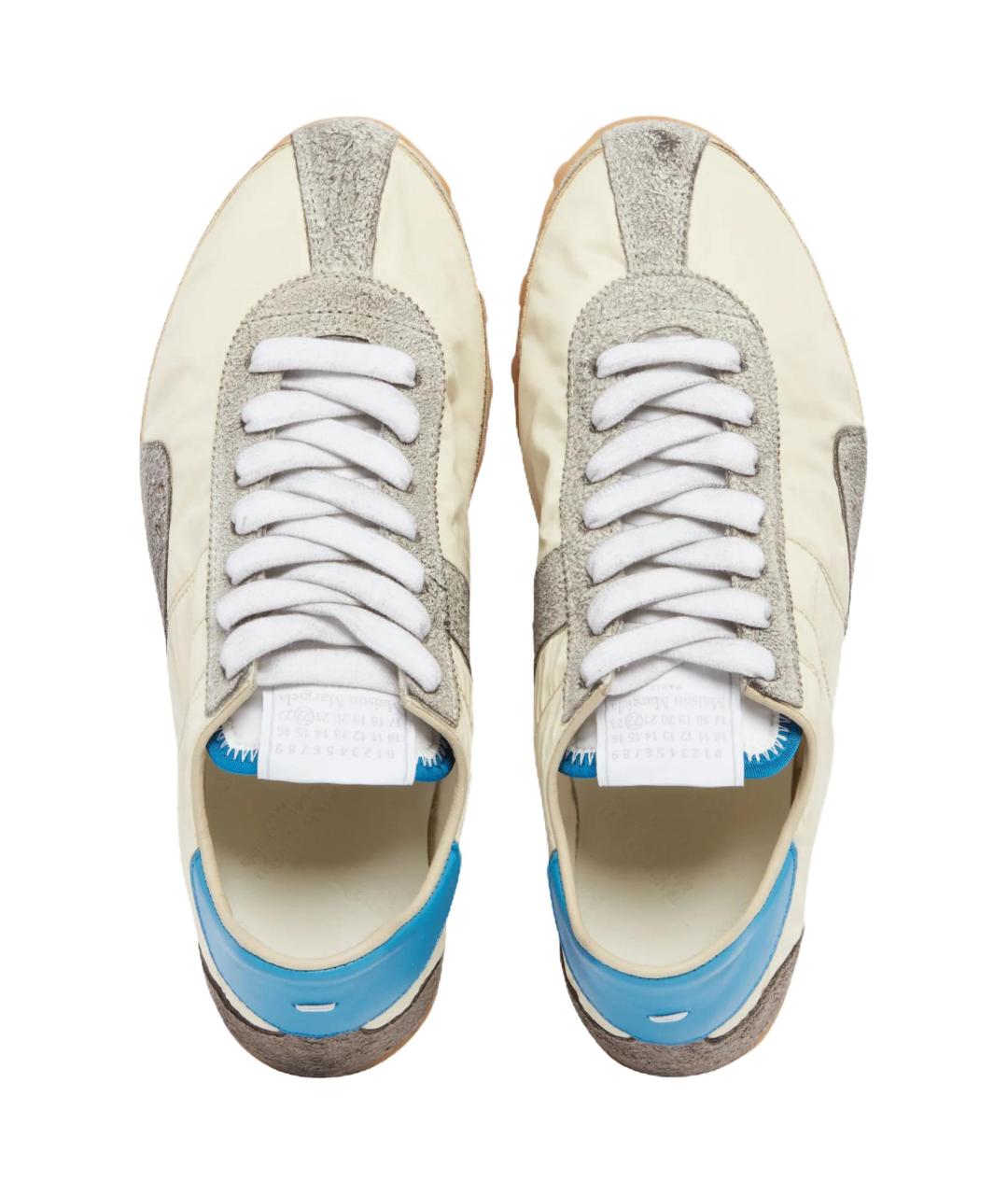 MAISON MARGIELA Бежевые текстильные кеды, фото 5