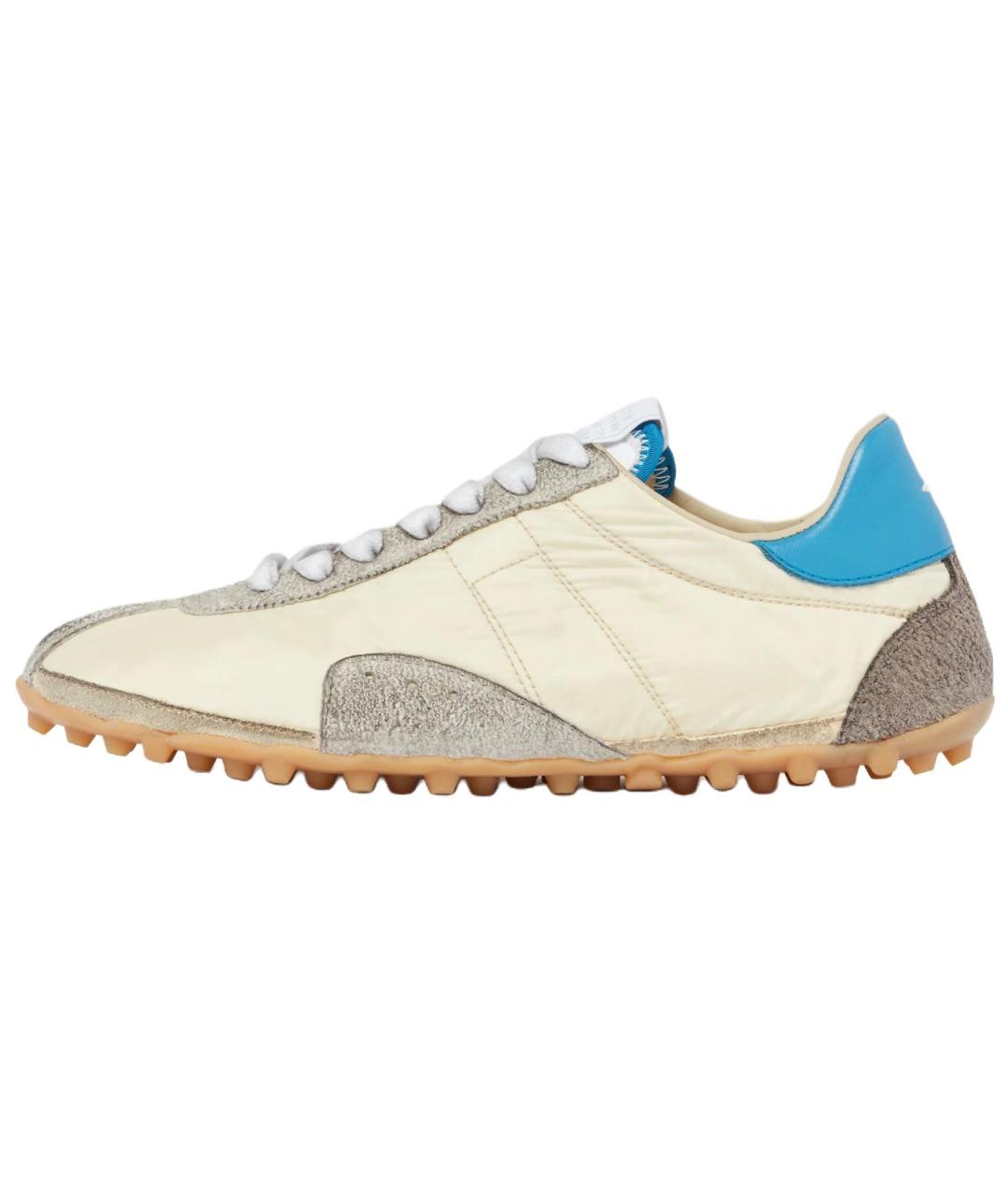 MAISON MARGIELA Бежевые текстильные кеды, фото 2