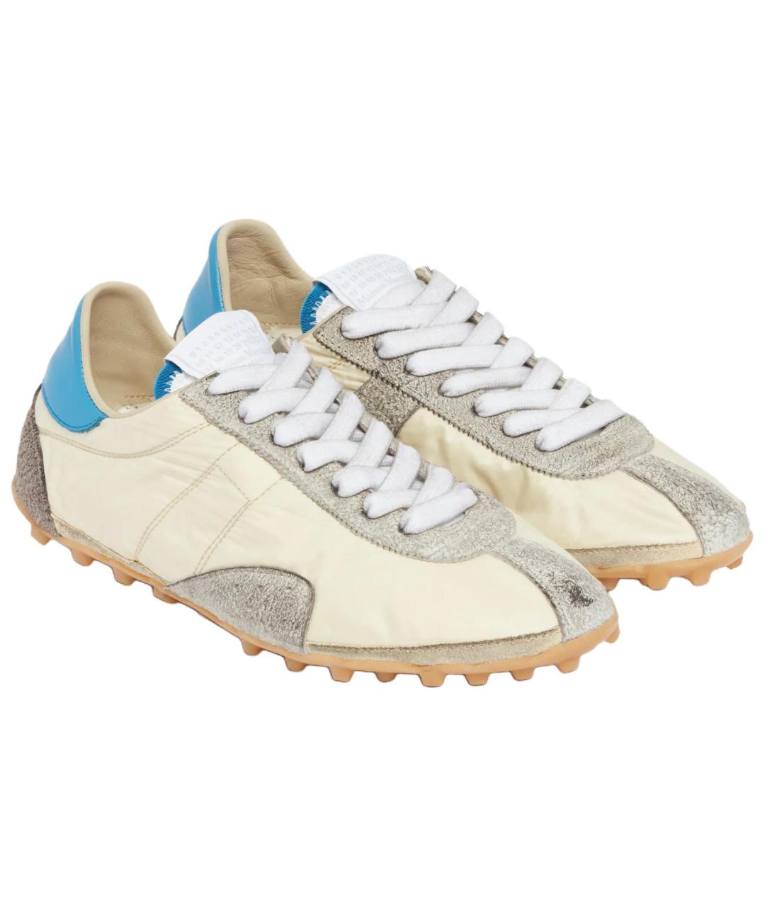 MAISON MARGIELA Бежевые текстильные кеды, фото 3