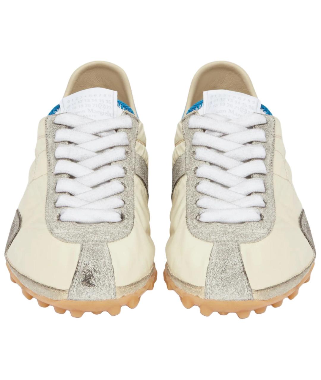 MAISON MARGIELA Бежевые текстильные кеды, фото 4