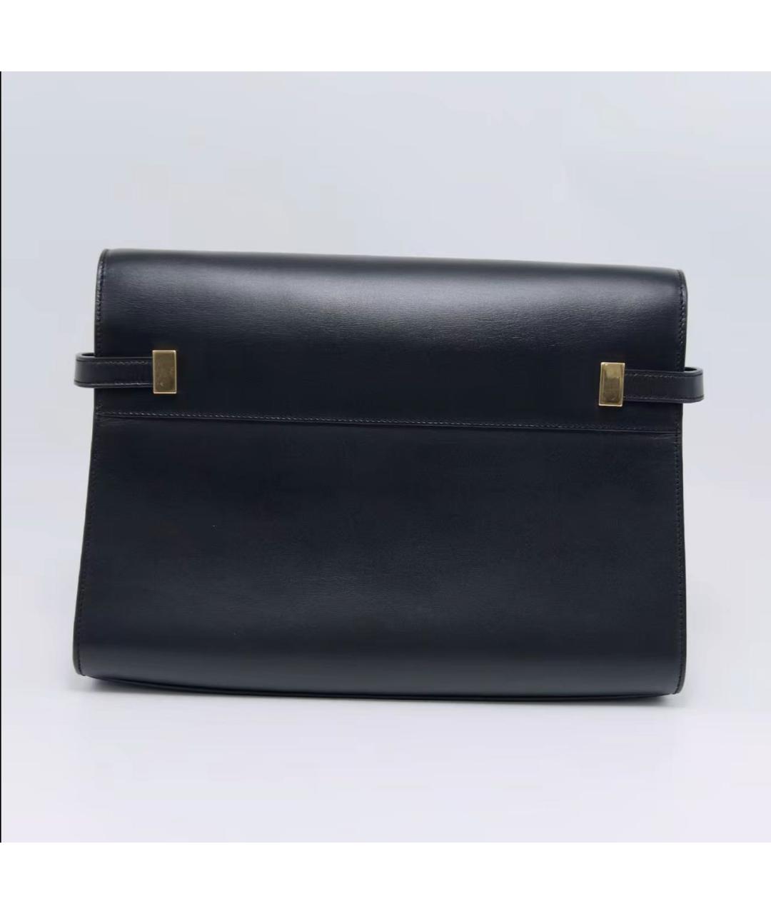 SAINT LAURENT Черная кожаная сумка через плечо, фото 2