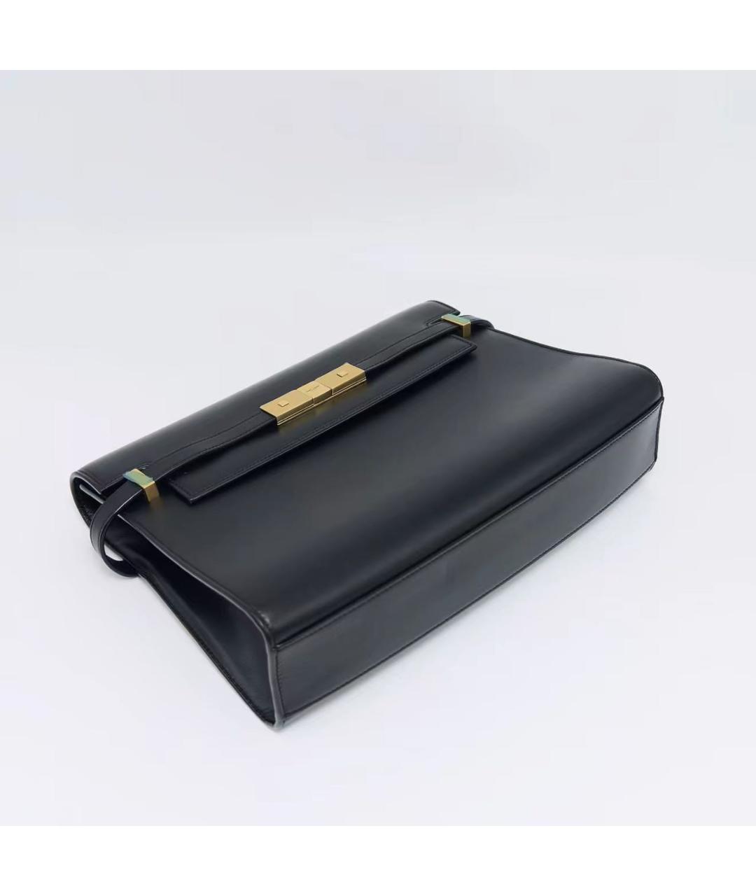 SAINT LAURENT Черная кожаная сумка через плечо, фото 3