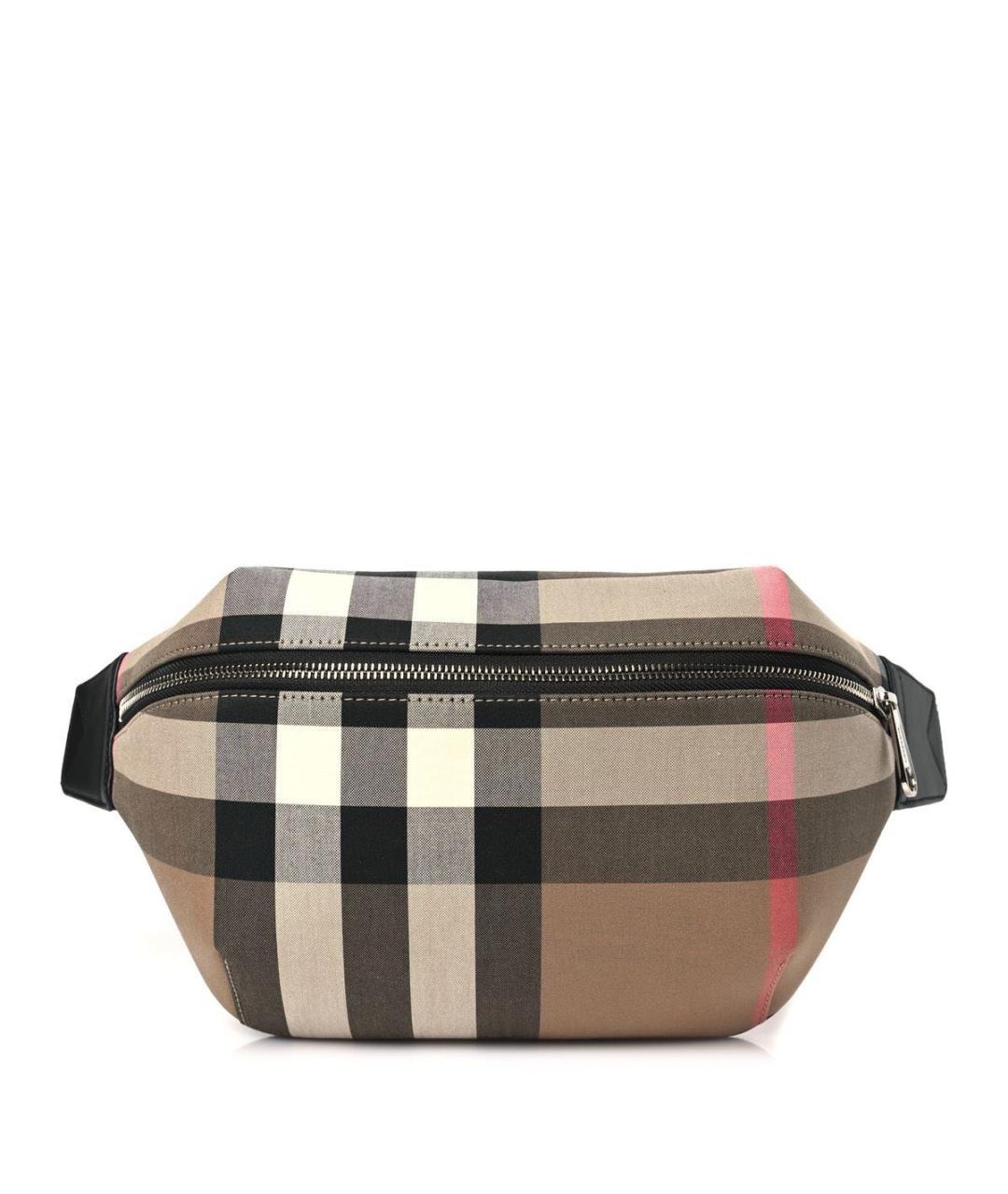 BURBERRY Бежевая тканевая поясная сумка, фото 6