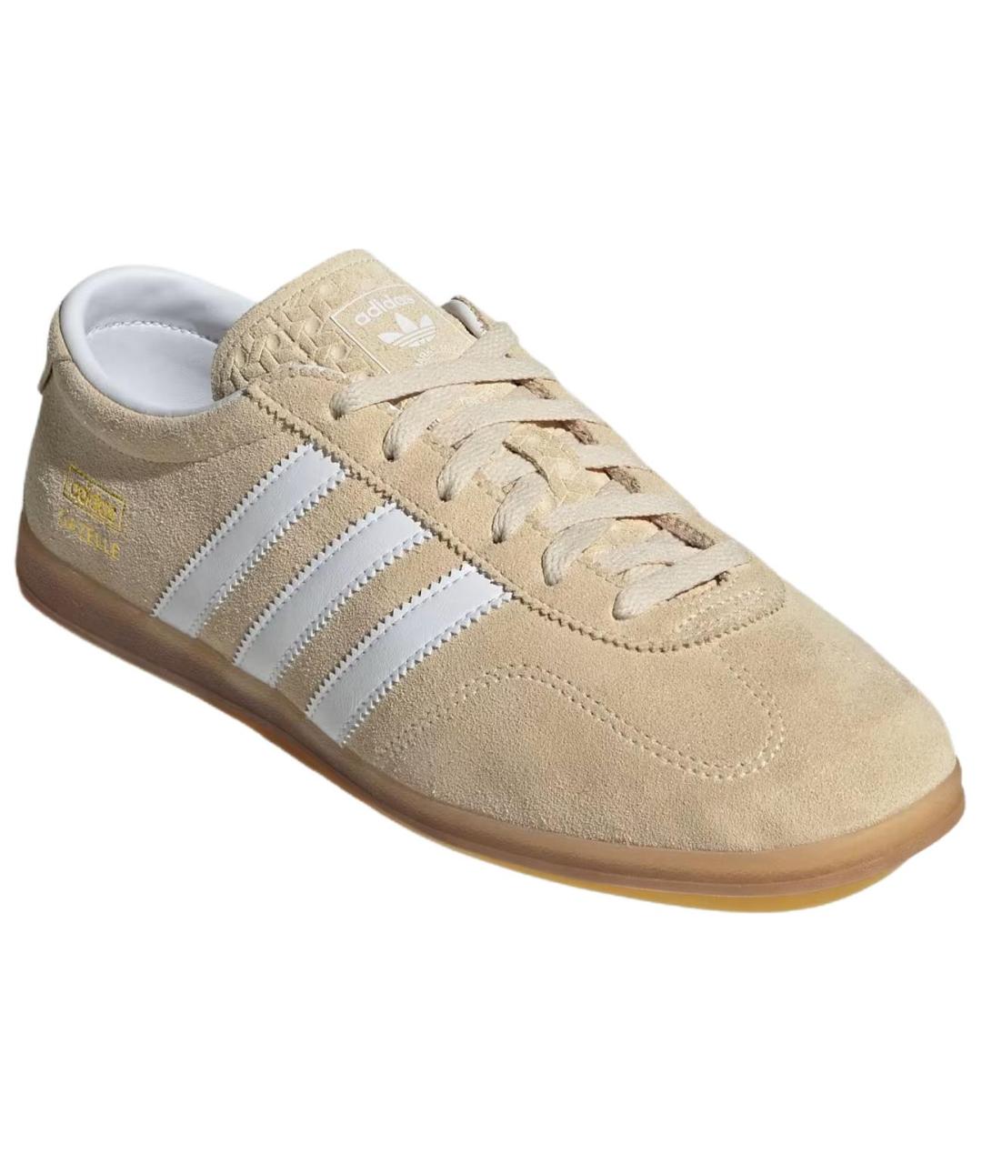 ADIDAS Бежевые замшевые кроссовки, фото 3