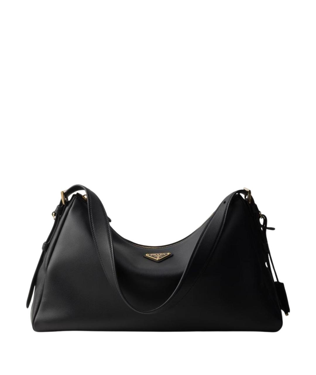 PRADA Черная кожаная сумка через плечо, фото 1