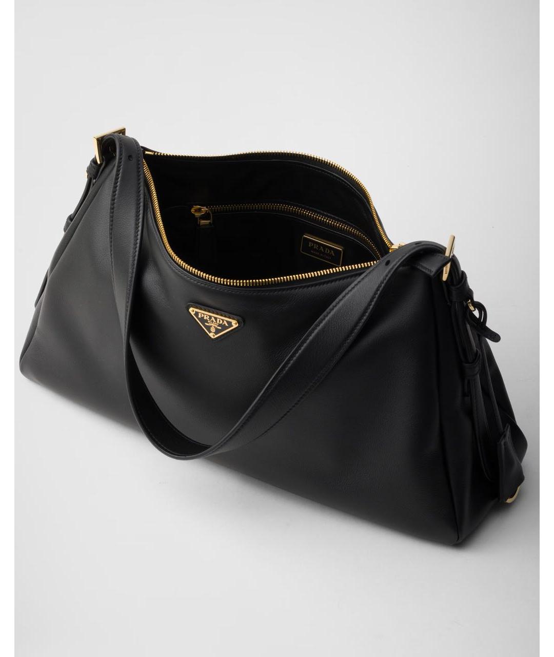 PRADA Черная кожаная сумка через плечо, фото 5