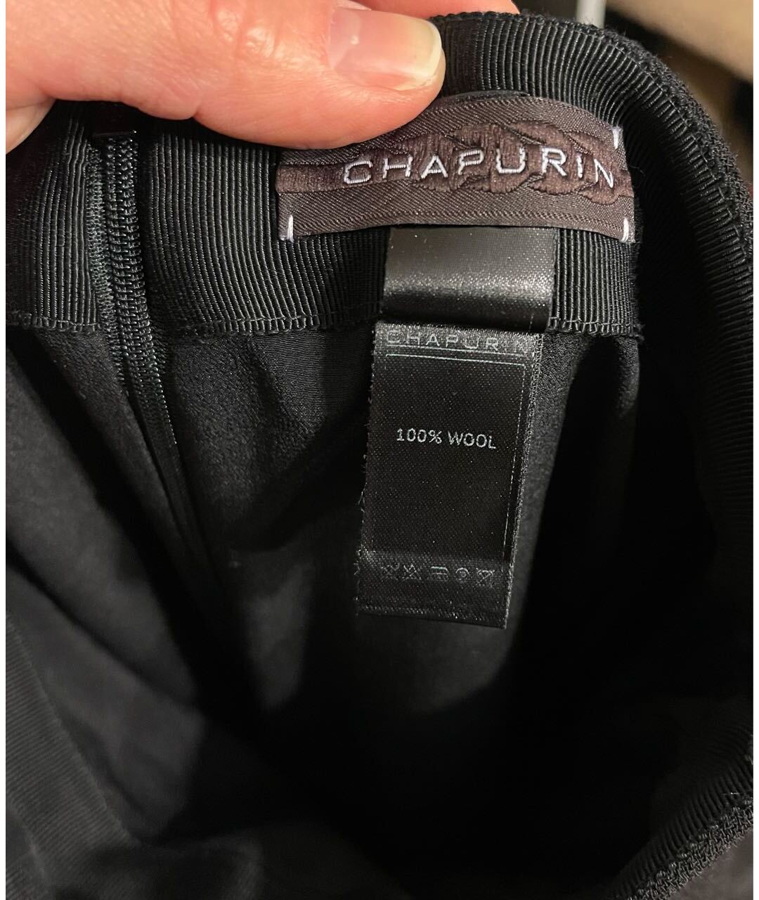 CHAPURIN Черная шерстяная юбка миди, фото 4