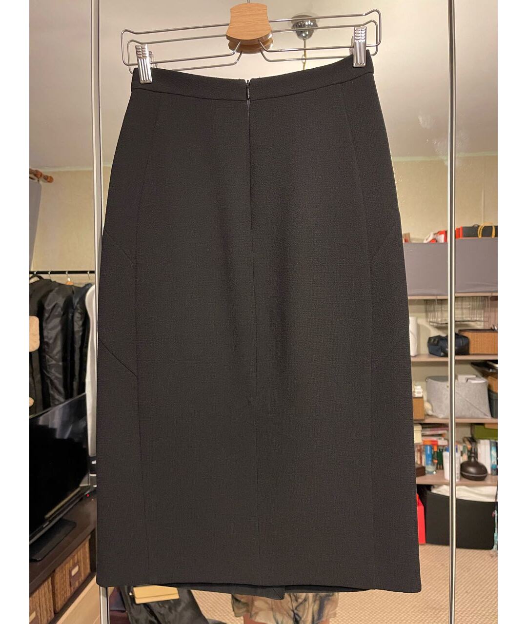 CHAPURIN Черная шерстяная юбка миди, фото 2