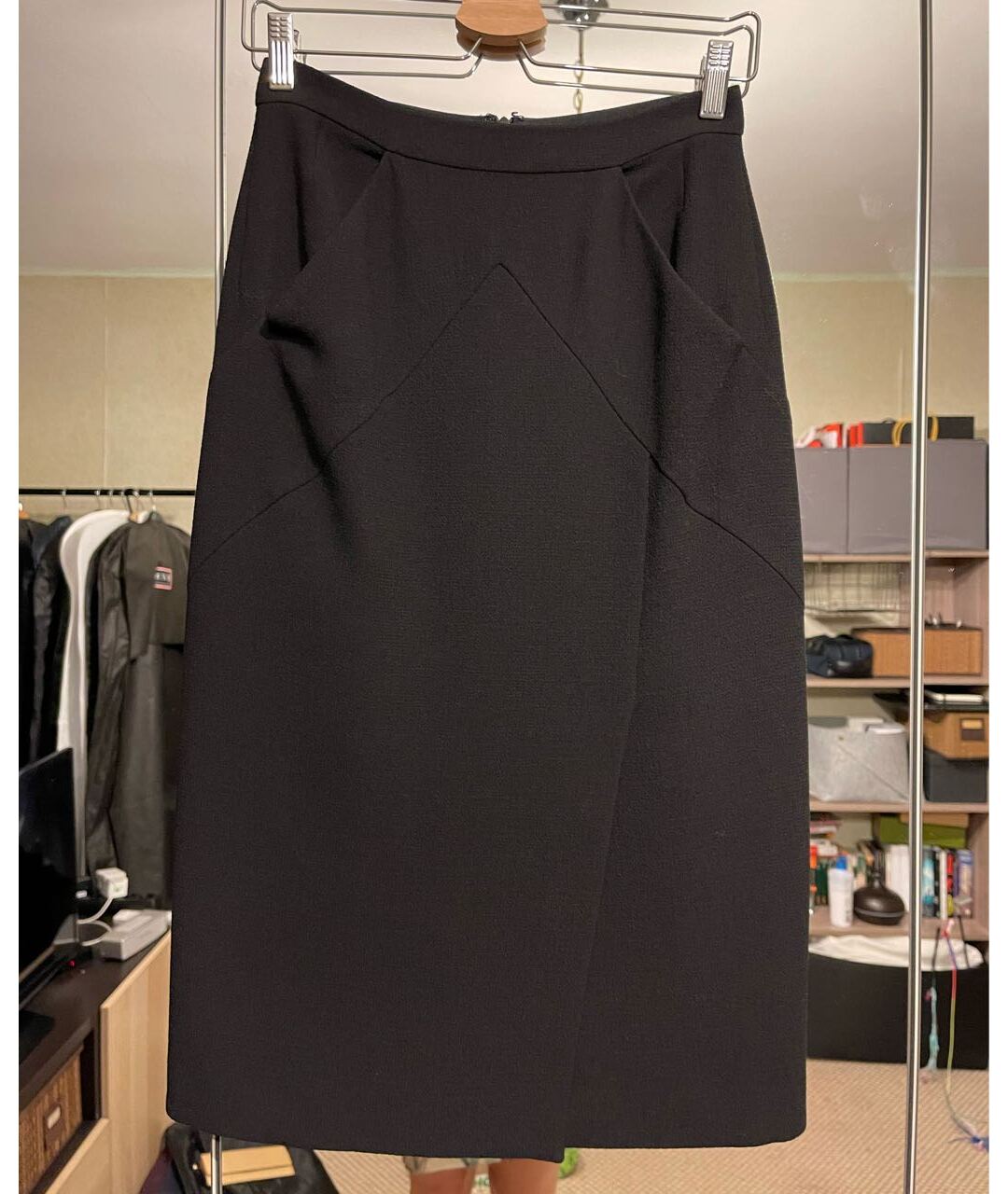 CHAPURIN Черная шерстяная юбка миди, фото 8
