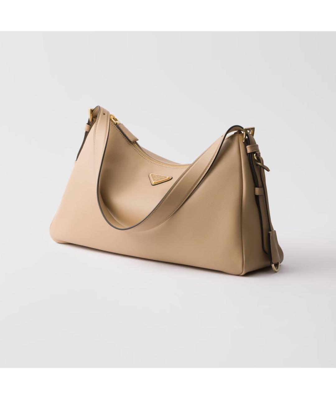 PRADA Бежевая кожаная сумка через плечо, фото 2