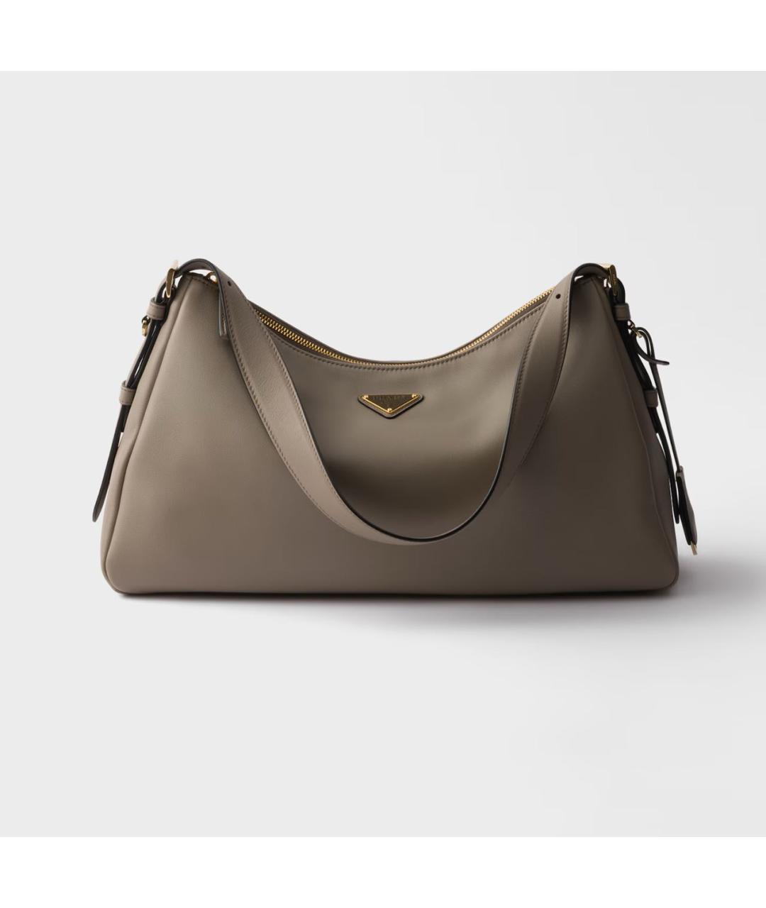 PRADA Серая кожаная сумка через плечо, фото 7