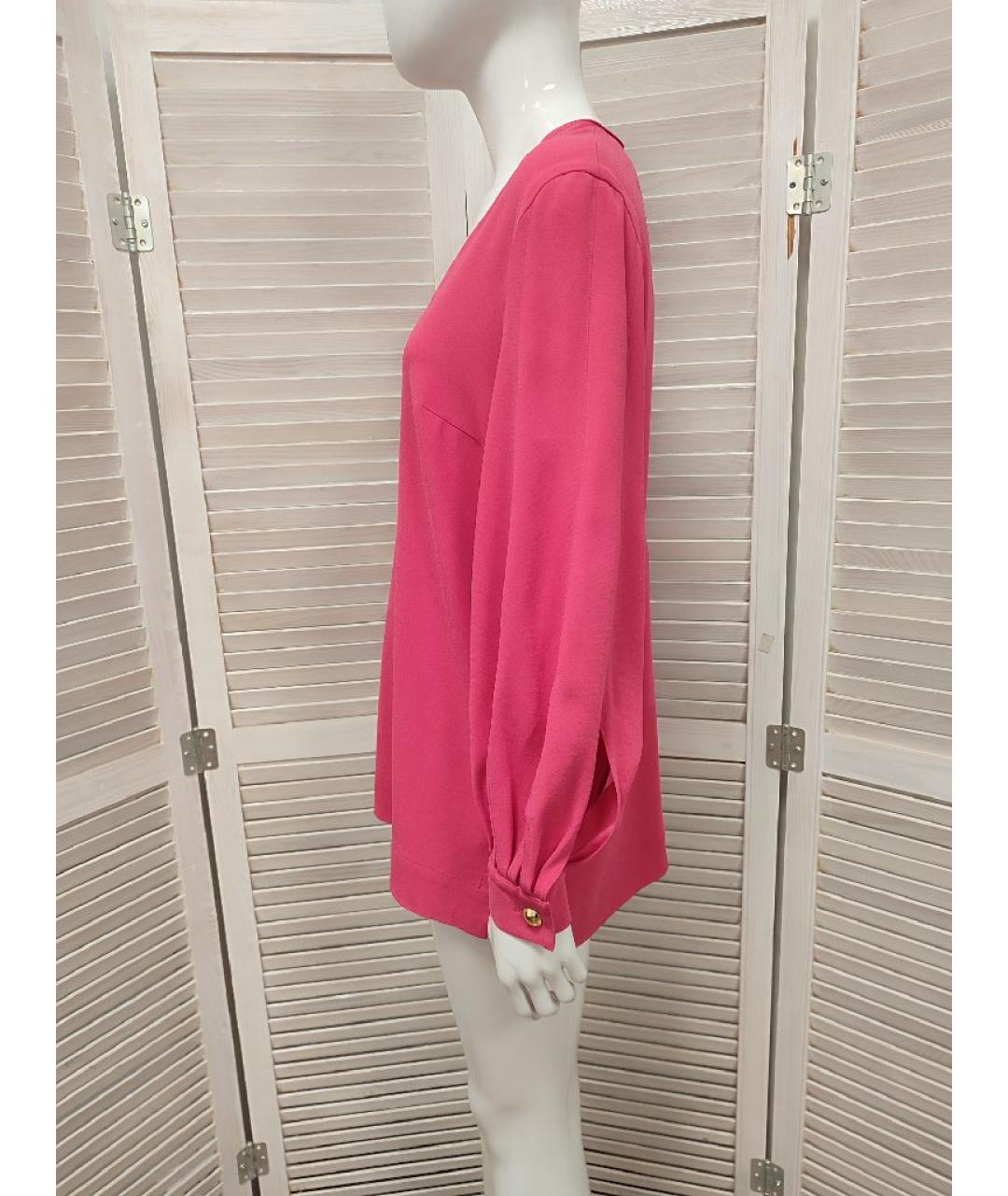 ESCADA Розовая ацетатная блузы, фото 5