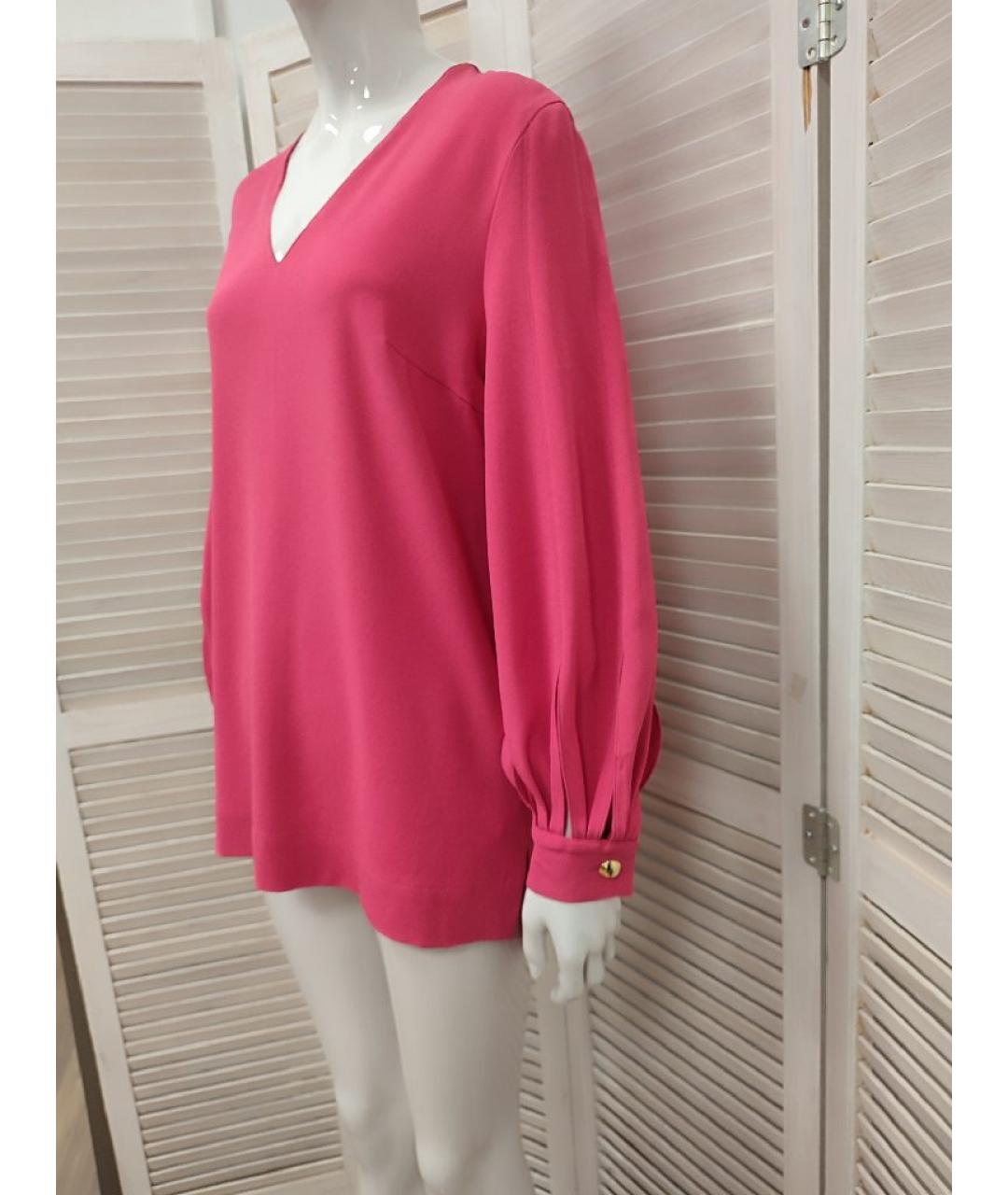 ESCADA Розовая ацетатная блузы, фото 4