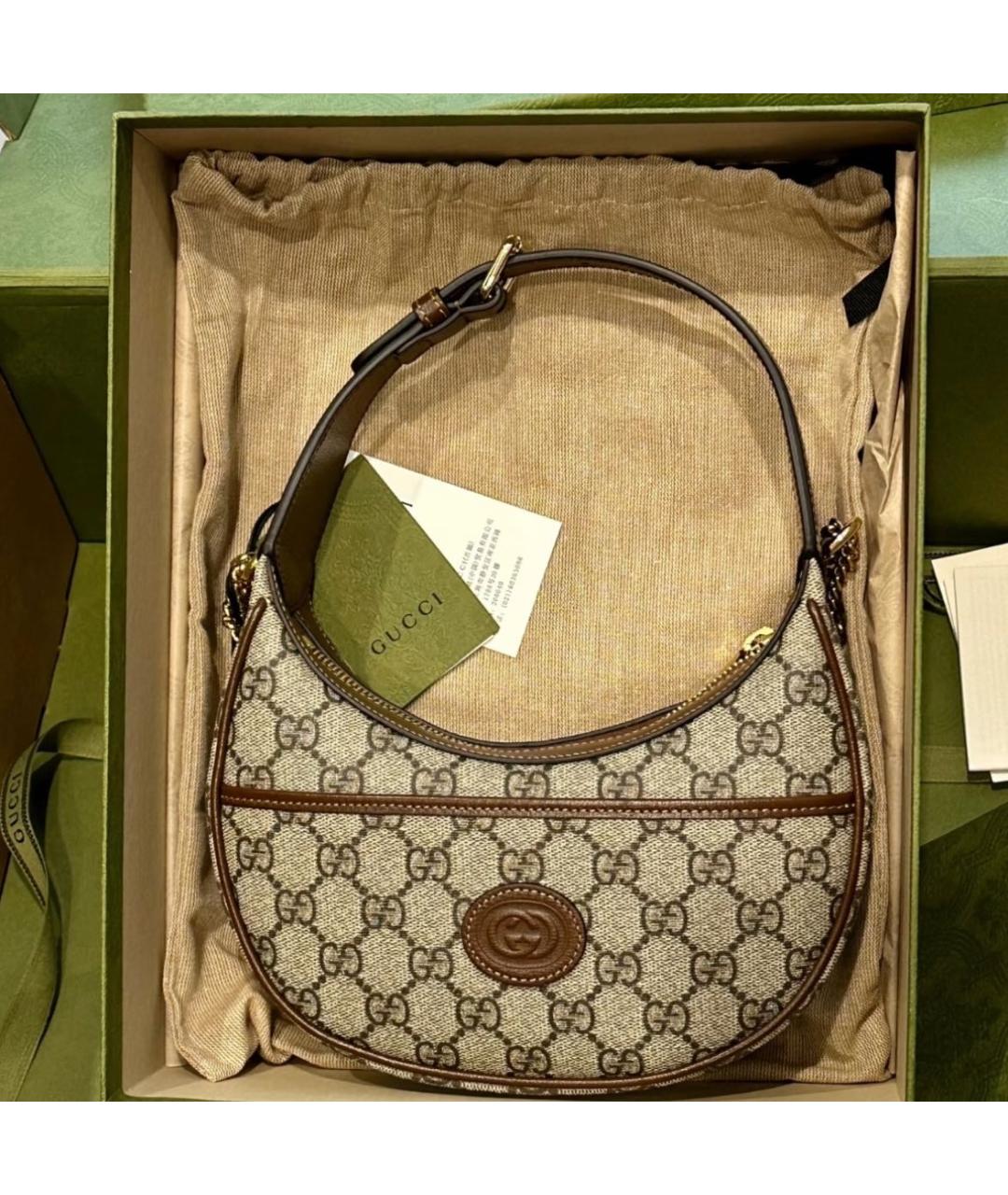 GUCCI Коричневая сумка с короткими ручками, фото 2