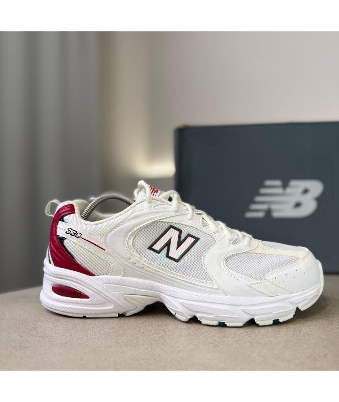 NEW BALANCE Белые синтетические низкие кроссовки / кеды, фото 8