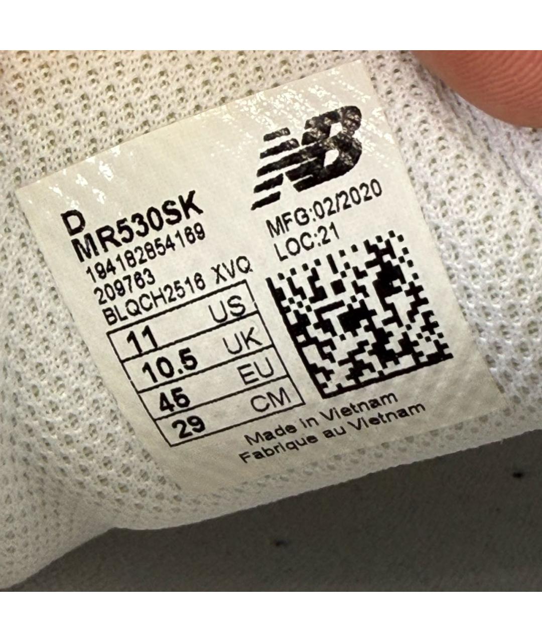 NEW BALANCE Белые синтетические низкие кроссовки / кеды, фото 7