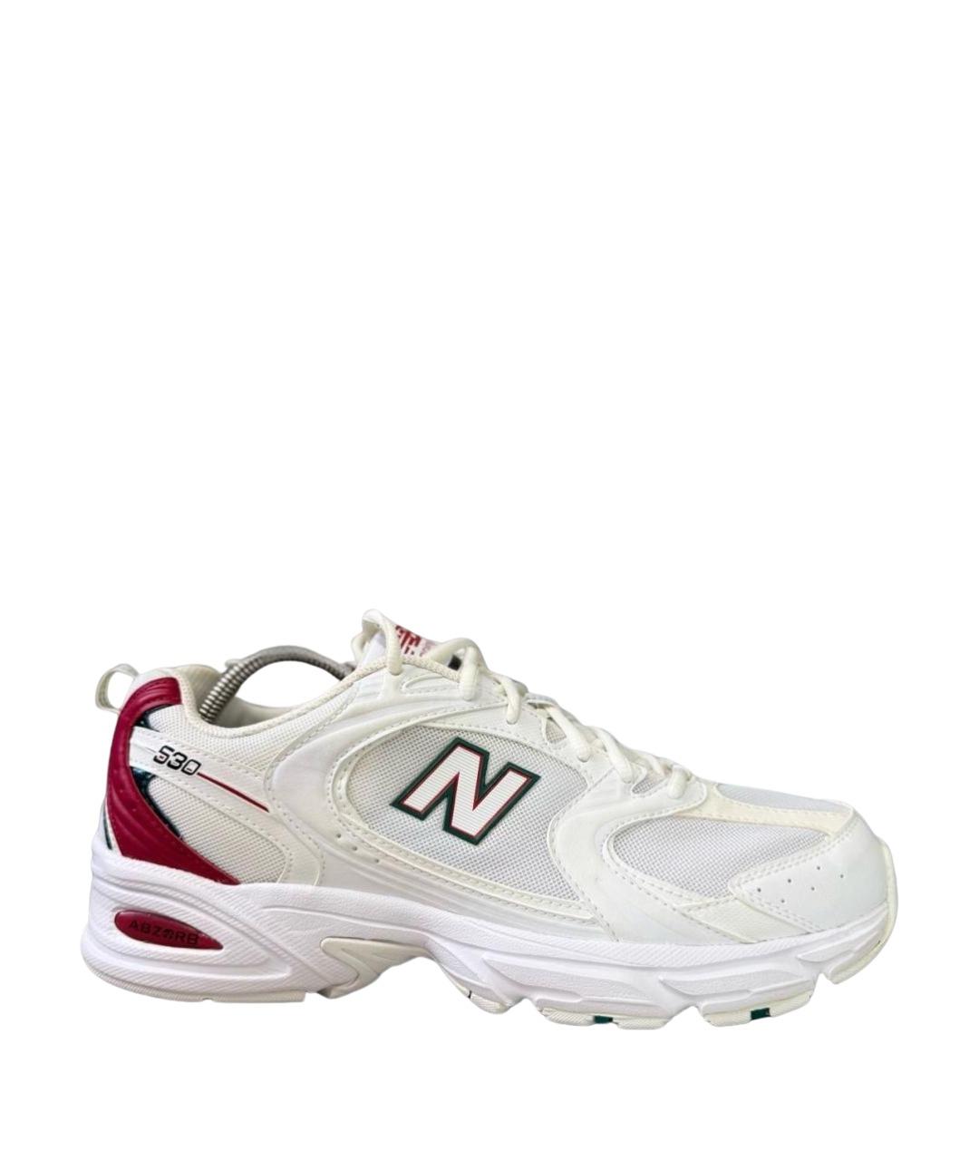 NEW BALANCE Белые синтетические низкие кроссовки / кеды, фото 1