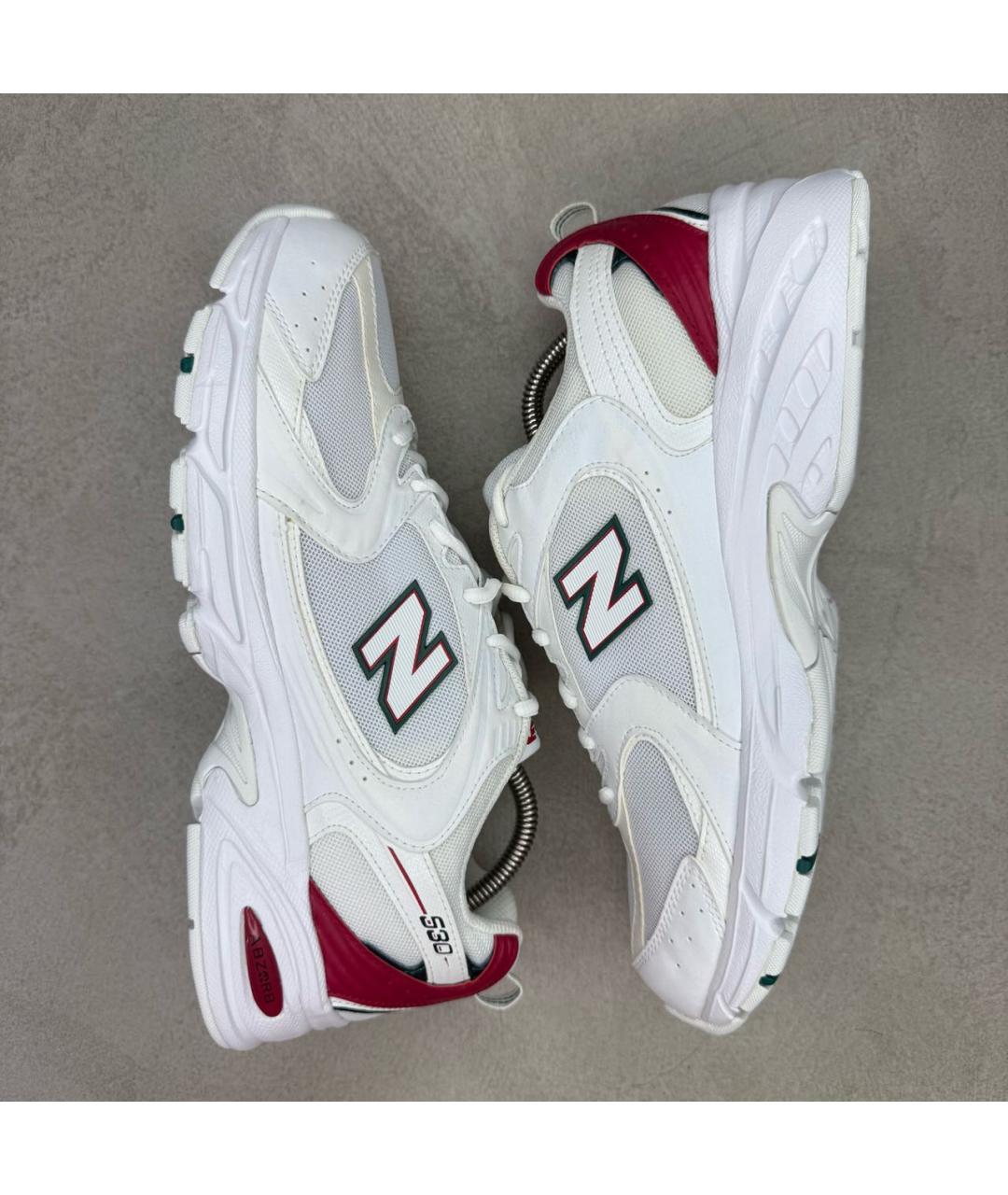 NEW BALANCE Белые синтетические низкие кроссовки / кеды, фото 6