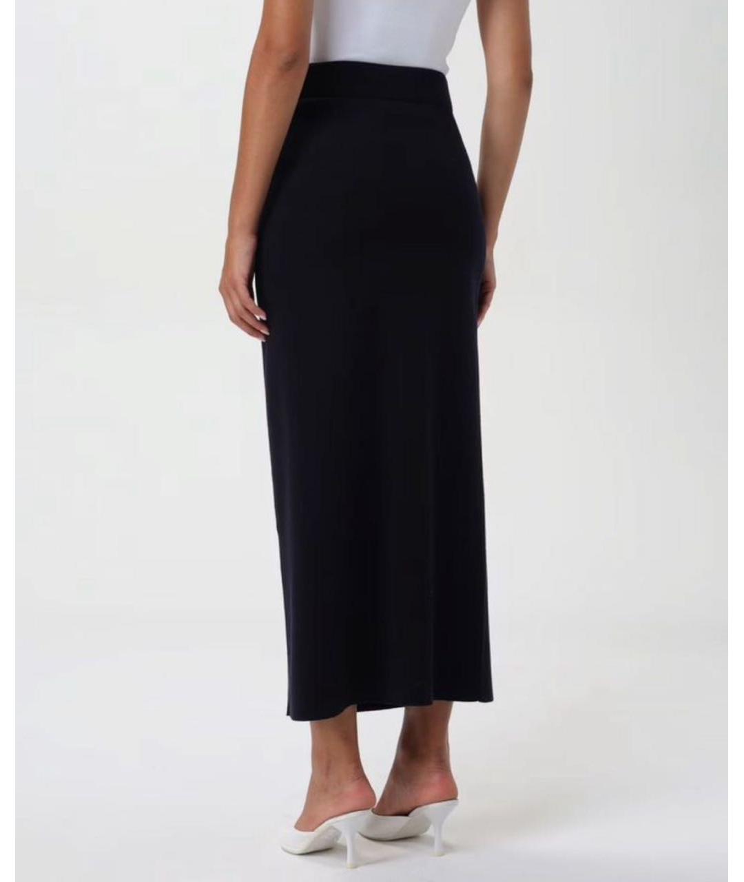 FABIANA FILIPPI Черная шерстяная юбка миди, фото 2