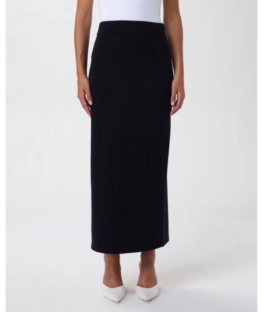 FABIANA FILIPPI Черная шерстяная юбка миди, фото 9
