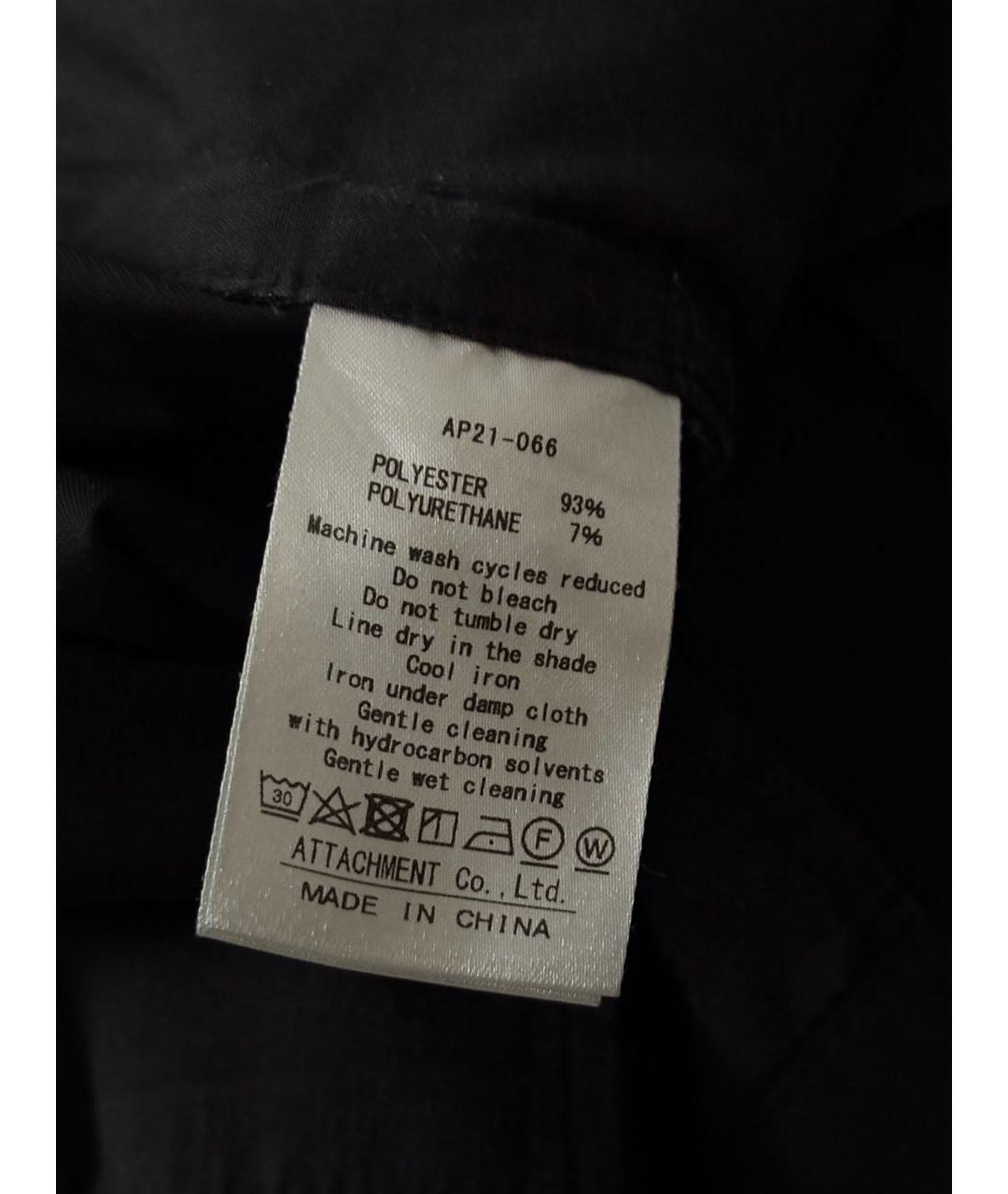 ATTACHMENT Черные полиэстеровые классические брюки, фото 4