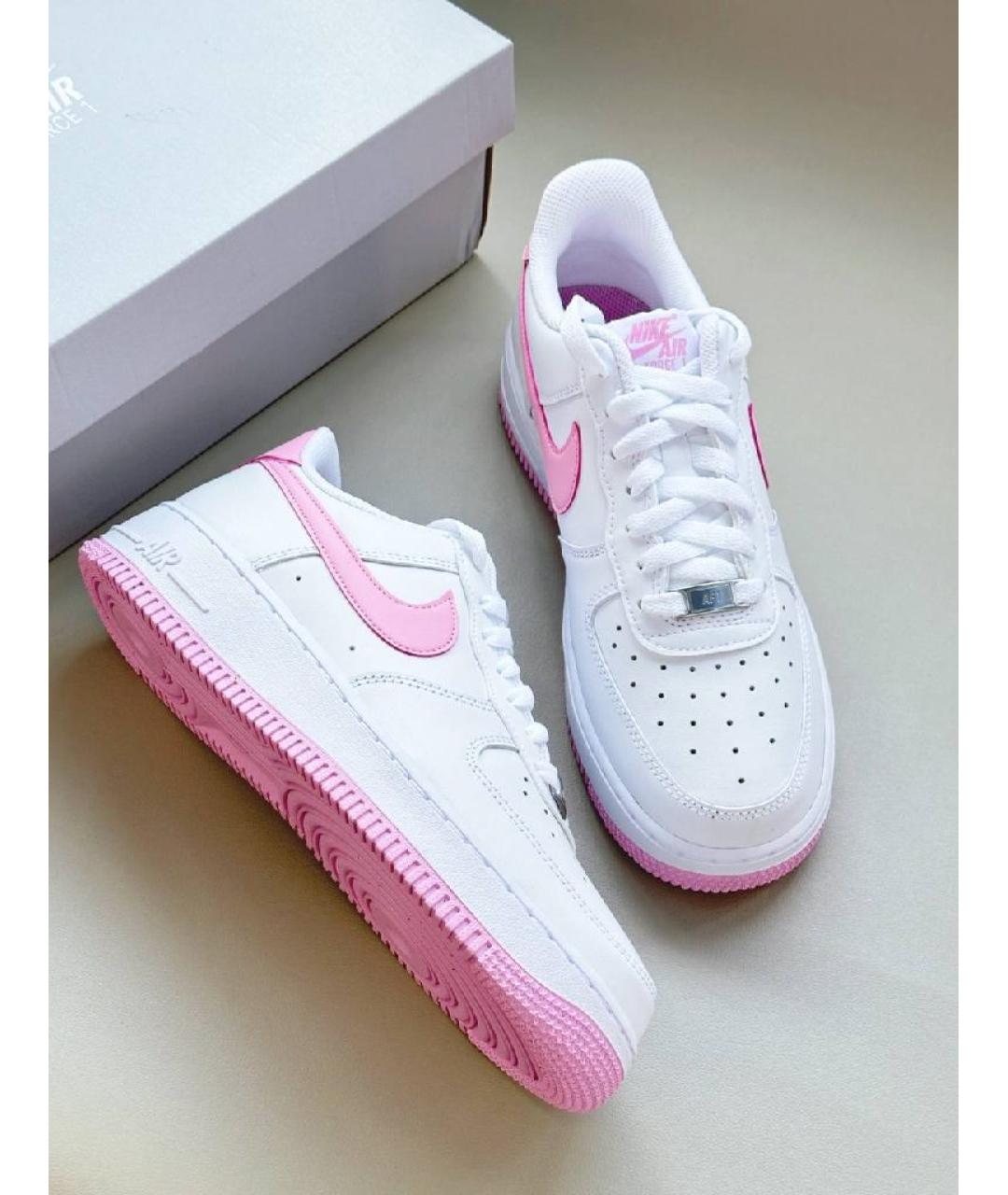 NIKE Белые кожаные кроссовки, фото 4