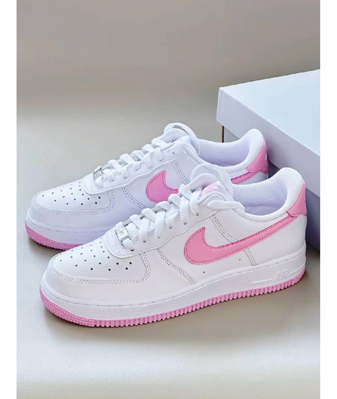 NIKE Белые кожаные кроссовки, фото 6