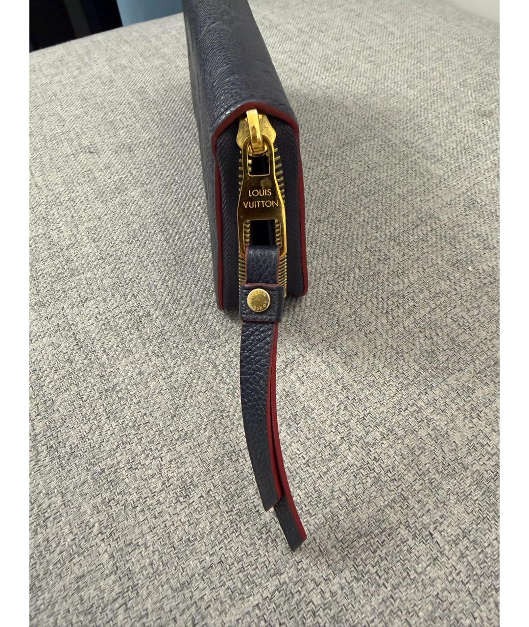 LOUIS VUITTON Синий кожаный кошелек, фото 5