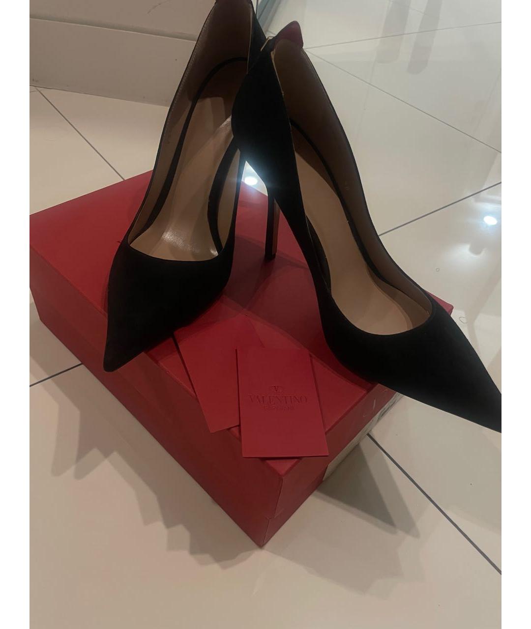 VALENTINO Черные замшевые туфли, фото 4