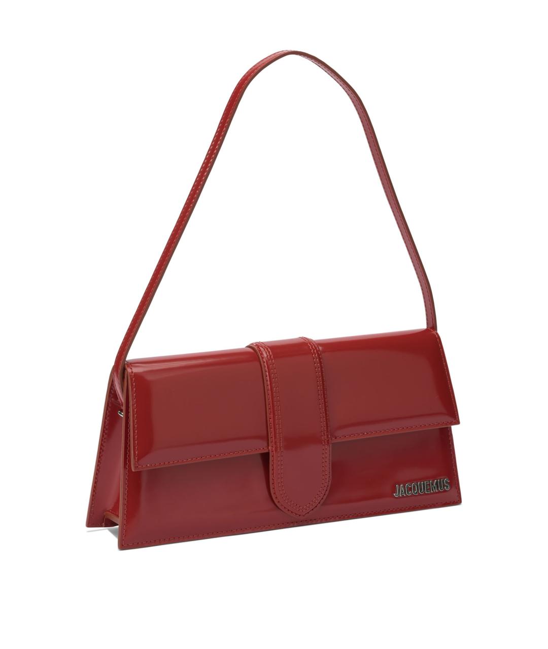 JACQUEMUS Красная кожаная сумка через плечо, фото 2
