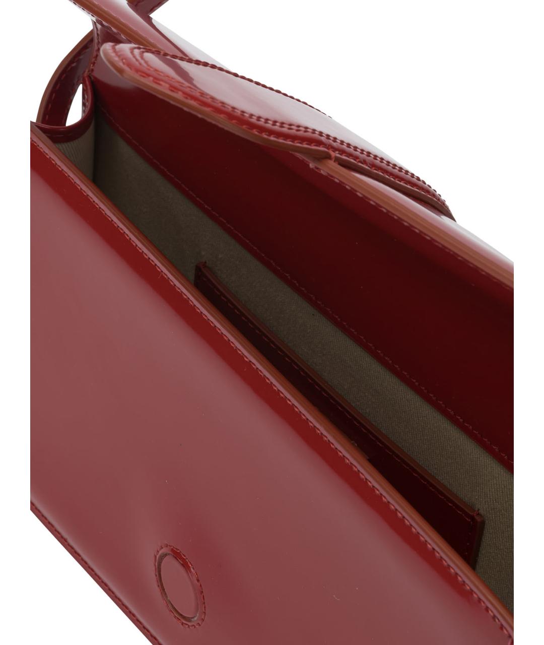 JACQUEMUS Красная кожаная сумка через плечо, фото 4