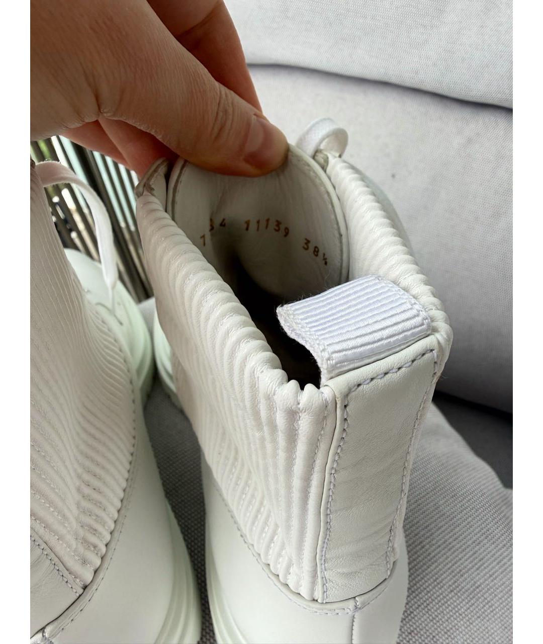 LOUIS VUITTON Белые кожаные ботинки, фото 3